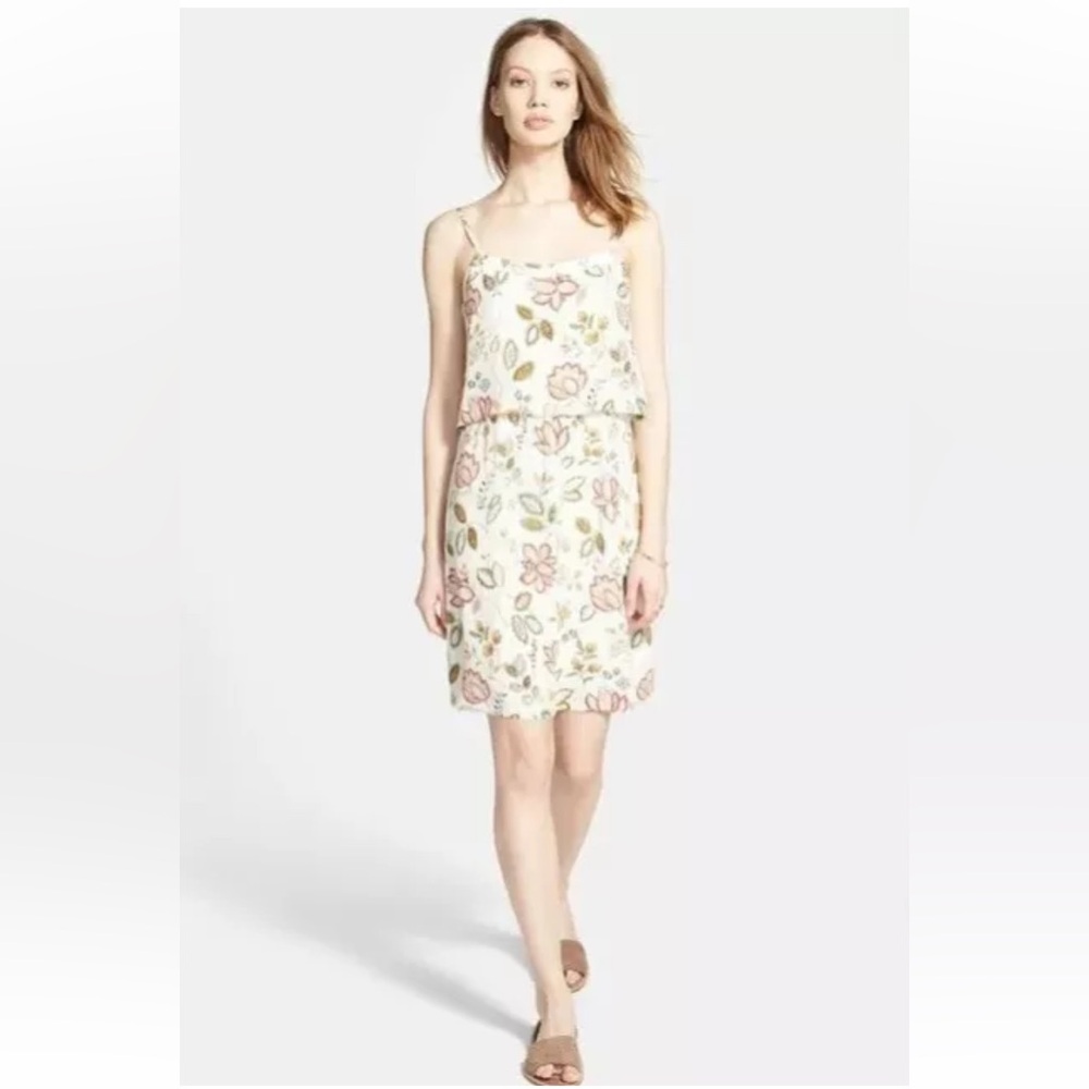 Madewell Silk Floral Pattern Dress